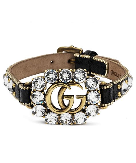 gucci double g leather bracelet